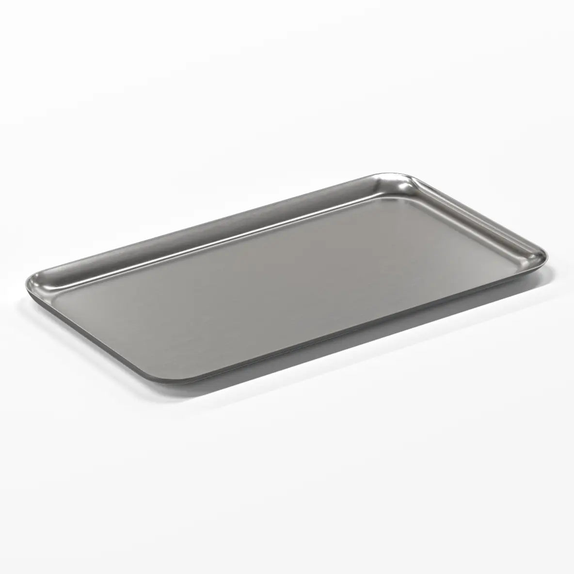 Nerūdijančio plieno serviravimo padėklas – 15 × 26 cm.